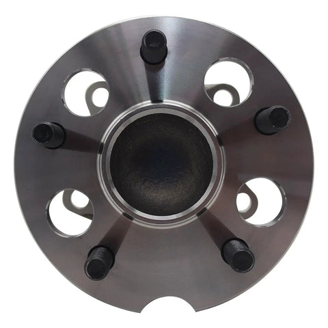 Rock Solid Rear Wheel Bearing And Hub Assembly Knockout Direct Fit top view of metal hub with five bolts