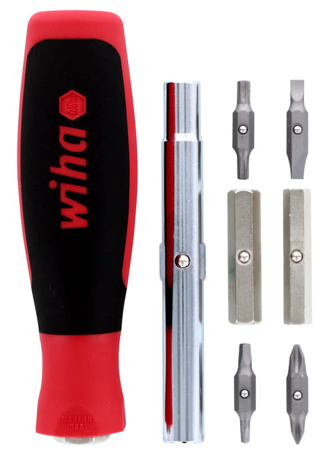 SoftFinish 11inOne Multi Driver Tool With 8 Edged Soft Grip For Max Torque Cushion Handle Comfort Direct Molded Blade and bits
