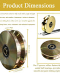 Built Tough Six Inch V Groove Gate Wheels With Dual Sealed Bearings, showing dimensions and features for sliding doors.