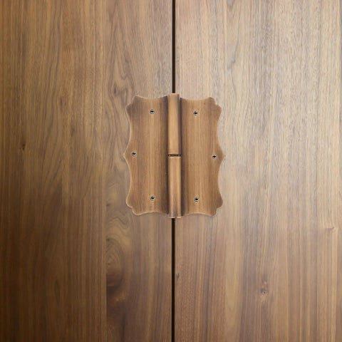 Rust Resistant Copper Vintage Door And Window Hinge With Antique Design For Home Or Commercial Use on wooden door