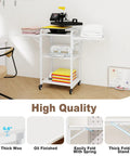 Three Tier Movable Heat Press Table With Foldable Stand And Workbench For Heat Transfer Machines Space Saving Design