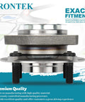 Front Wheel Bearing And Hub Assembly For Nissan Versa 2007 Through 2012 513308 side view showing steel construction and quality finish