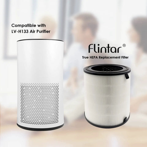 LV-H133 Replacement Filter Kit For Levoit Tower Air Purifier, H13 Grade Main Filter With Activated Carbon, filter next to purifier