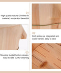 Built Tough Cedar Wood Rice Steamer Bucket With Secure Lid And Heavy Duty Nonslip Base For Uniform Cooking, detail of natural cedar wood.