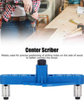 Versatile Adjustable Self Center Dowel Jig Kit with Center Scriber for Woodworking Drilling and Marking Tools shown in use