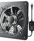 16 Inch Window And Wall Mounted Exhaust Fan With 1040 CFM High Airflow, 1460 RPM, Adjustable Speed shown with power cord