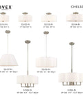 Three Light Brushed Nickel Ceiling Mount Fixture With Clover Shaped Off White Shade Modern Yet Classic Look For Kitchen Island Hallways Or Dining Room Bulbs Not Included display with dimensions.