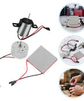 Universal Fireplace Fan Motor Replacement Kit For Wood Stoves And Fireplaces, Heavy Duty Metal Construction, Easy Install, Compact Repair Set For DIY Hearth Upgrades, Keeps Heat Flow Steady And Quiet, motor parts and heat plate