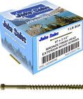 Top Shelf Pro Grade Star Drive Wood Screws Gauge 7 By 2.5 Inch bronze finish head exterior wood screws in 1 lb box.