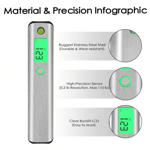 Solid As A Rock Digital Trigger Pull Scale Gauge For Reliable Peak Force Testing With Hella Precise Readings And A Rugged Stainless Steel Body Built For Pro Bench Work with LCD display and stainless housing.