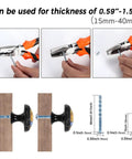 Installation guide for Sun And Moon Cabinet Knobs 4 Pack For Kitchen And Bathroom Boho Stained Glass Drawer Pulls showing screw adjustment
