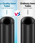 Comparison of inner tubes: Two Pack Premium Butyl Bike Inner Tubes With Schrader Valve 48mm vs Ordinary Inner Tubes