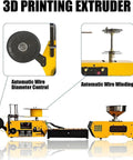 Professional 3D Printer Filament Extruder And Waste Recycling Machine with auto coil winder and precise temp control.