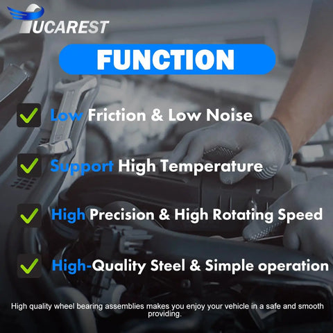Front Wheel Hub Bearing Assembly 29 Spline 5 Lug ABS Fits Nissan Altima Murano Quest features low friction and high precision.