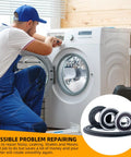 Man repairing front load washer using Front Load Washer Tub Bearings And Seal Kit With Large And Small Bearings Plus Tub Gasket.