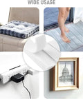 Slick White Hook And Loop Tape With Hella Strong Self Adhesive Backing For No Fuss Quick Fixes, used for securing cushions and organizing cables.