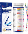 21-In-1 Water Test Strips 125 Count pH Hardness Lead Mercury Chlorine Nitrate Fluoride Heavy Metal Test Kit with color chart.