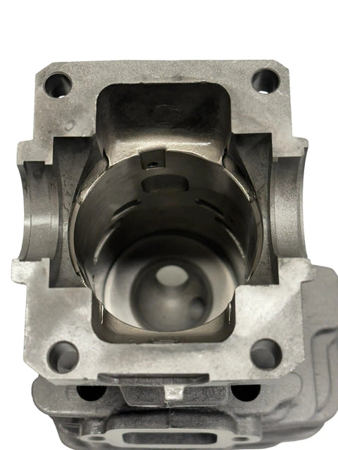 Close-up view of the interior of Heavy Duty Nikasil Cylinder from Piston Kit 49mm for Stihl MS391 Chainsaw.