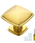 Thirty Pack Gold Cabinet Pulls Single Hole Built Tough Zinc Alloy Kitchen Drawer Handles Smooth As Silk Feel Reliable Daily Grab Top Choice For Quick Room Makeover close-up view of a gold cabinet pull.