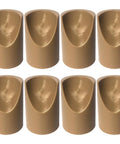 Beige V Tip Chair Caps 8 Pack For Seven Eighths Inch Tubes Replacement Stabilizers For Folding Chairs on white background