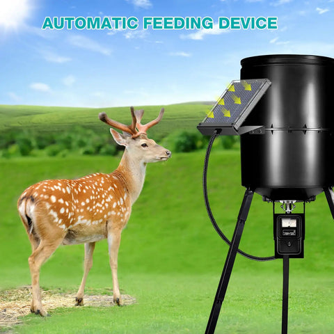 Real Deal 12V 1.8W Deer Feeder Solar Panel Battery Charger Waterproof Field Ready Rig For Trail Cameras And Hunting Camps near deer in field