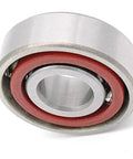 Heavy Duty Single Row Angular Contact Ball Bearing 8X22X7mm ABEC-5 Open Design with red seal, designed for high-speed applications.