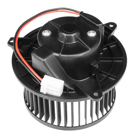 Heavy Duty Front Blower Motor For 2013 To 2016 Dodge Dart Tough Built HVAC Heating Fan Replacement Unit side view with wires.