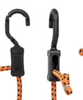 All-Purpose Adjustable Bungee Cords With Hooks 24 Inch Orange and Black 10 Count Dial In The Tension And Length From 24 Inches To 10 Inches