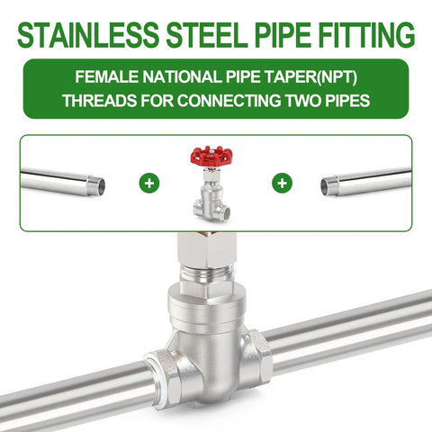 1 Inch NPT Female Gate Valve With Wheel Handle For Water Oil Gas, stainless steel fitting for pipe connection
