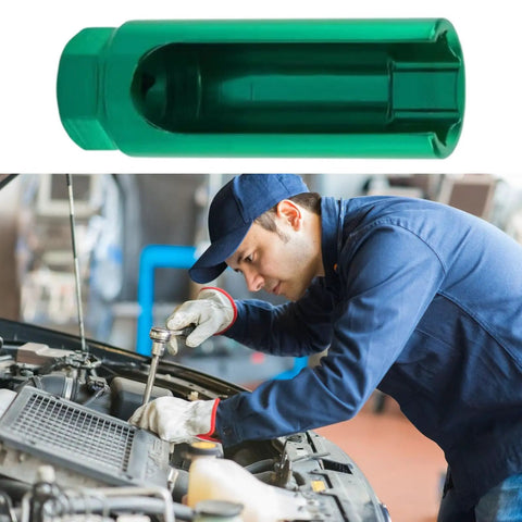 Heavy Duty Alloy Steel O2 Oxygen Sensor Socket Wrench with Anti Slip Grip for Fast O2 Removal during auto repair.