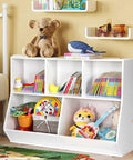 Totally Kid Approved Bookshelf And Storage Organizer For Playroom With Open Wooden Bookcase Shelves Toy Cabinet featuring books and toys.