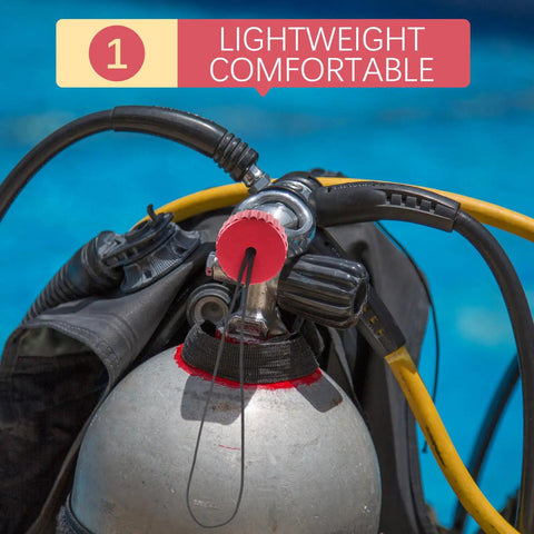 Red Diving Tank Valve Protector Cap With Threaded Plug For Scuba Tanks Dustproof Cord Adapter Cap And Air Gas Valve Cover