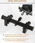 Adjustable Crankshaft Pulley Puller Tool For Ribbed Pulleys 35mm To 160mm heavy duty with jaw close-up and application demo.