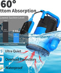 Half Horsepower Sump Pump With 4900 GPH High Flow Submersible Utility Pump for clean and dirty water with float switch and thermoplastic design.