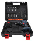 Heavy Duty Brushless Cordless Drill Delivering A Solid 1500 RPM And Kickass 45 Nm Torque Featuring Twenty Five Adjustable Settings in a tool set.