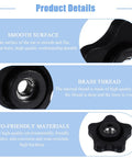 Six Pack Five Sixteenths Inch Star Knobs With Female Threads Black Five Star Shaped Threaded Knobs for T Track Bolts