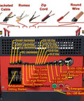 Control panel of Automatic Industrial Wire Stripping Machine With 3HP Motor showcasing wire gauge options and features.