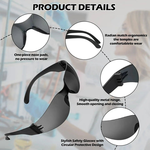 Badass Bulk Safety Glasses In A Massive 150 Pack Featuring Clear And Gray Lenses For Construction Lab Or Work Projects Lightweight Protective Eyewear With Ergonomic Design.