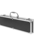 Durable Aluminum Tool Organizer Box With Secure Twist Latches Portable Travel Case Scratch Proof Exterior view from the side.