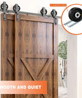 Heavy Duty Cast Iron V Groove Roller Wheels Rock Solid Industrial Casters With Precision Ball Bearings 2400 Lbs Load Capacity For Sliding Gates And Overhead Track Rails Smooth Glide Black 4 Pack on wooden barn doors