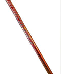 Evolution 2 Stiff Flex Golf Driver Shaft With Sldr Blue Tip Featuring Badass Carbon Fiber Build For Smooth Swings And Ridiculous Distance On Every Tee Box, detailed close-up of shaft with red design.