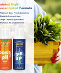 PH Up and Down Control Kit with 9oz and 9oz Buffer Solutions for Hydroponics, bottles next to fresh greens in crate