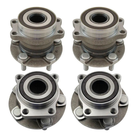 Fresh Wheel Bearing And Hub Assembly Kit Fits 2016 Through 2018 Subaru Crosstrek Front Rear Four Piece Set, showcasing four assemblies.