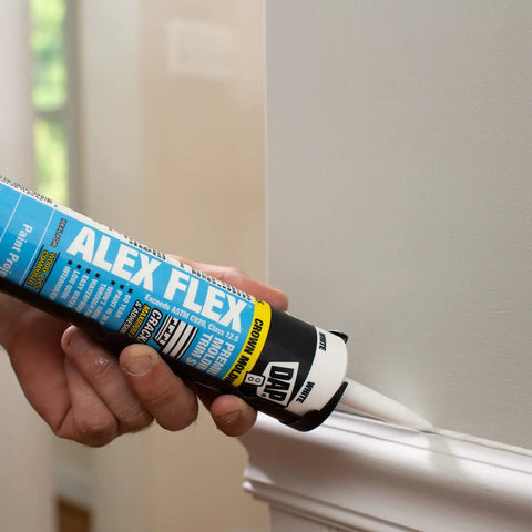 Applying Alex Flex Premium Molding And Trim Siliconized Sealant White 10.1 Oz For Flexible Adhesion And Crackproof Seal
