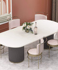 Elegant dining room with cream white matte peel and stick wallpaper removable self adhesive thick vinyl, table with flowers.