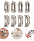 Workhorse Industrial Sewing Machine Feed Dog Alloy Needle Plate Set 8Pcs With High Traction Feeding And Quiet Operation For Umbrella Fabric And Textile Garment Factory Spare Parts, 8 alloy feed dogs and needle plates