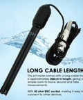 0-14 pH Electrode Probe With 300cm Cable And Replacement BNC Connector All Purpose pH Meter Sensor Kit for Aquarium Hydroponics Pool and Spa