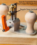 Router Plane Hand Tool With Depth Stop And Base Holes, shown with ergonomic handles and easy depth adjustment on wooden base.