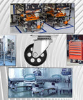 All Steel Swivel Plate Caster Wheels Set Heavy Duty High Gauge Iron Casters 1200 Lb Total Capacity on industrial equipment