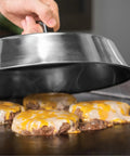 Professional 22 Piece Griddle And BBQ Tool Kit Stainless Steel Dishwasher Safe For Quick Cleanup And Built To Last dome in use